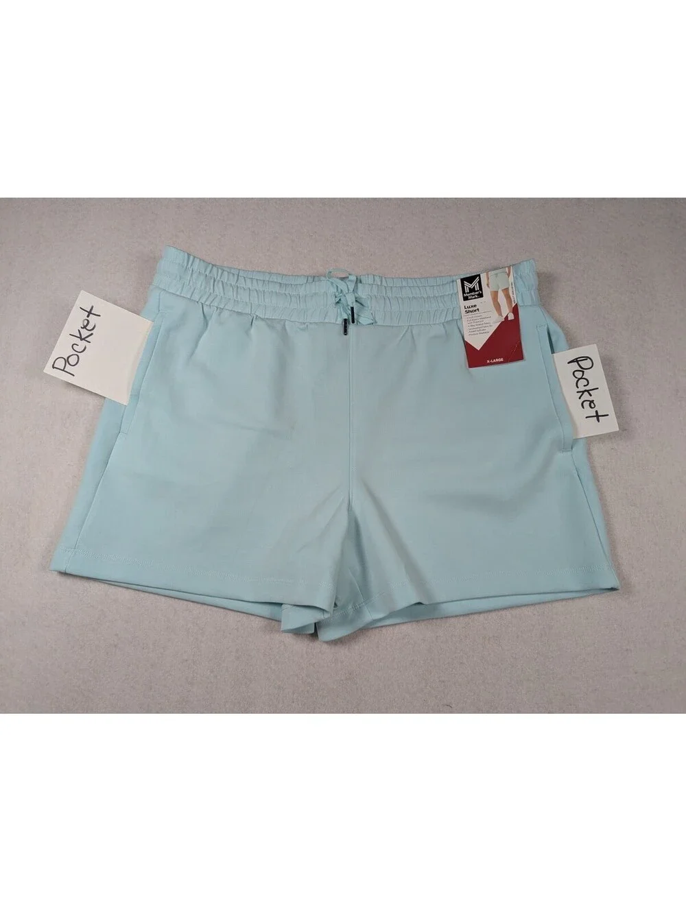 Member's Mark - Unisex - Adjustable Drawcord Luxe Shorts - Blue - Size: XL